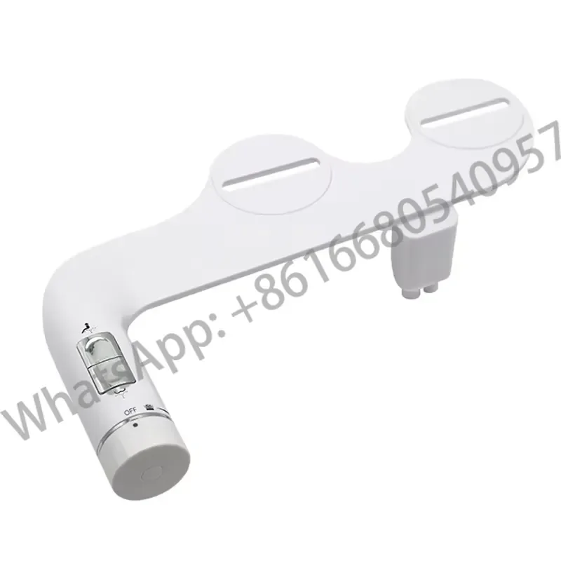 Custom logo Dual Nozzle Self-cleaning Sprayer Key Button Non Electric Toilet Seat Bidet Attachment Women Wash Bidet Toilet