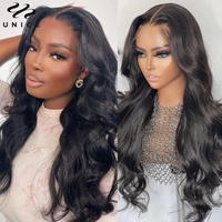 UNice Hair 13x4 Lace Frontal Wig Pre Cut Pre Bleached Pre Plucked Body Wave Human Hair Lace Wig Ready To Wear 250% Density