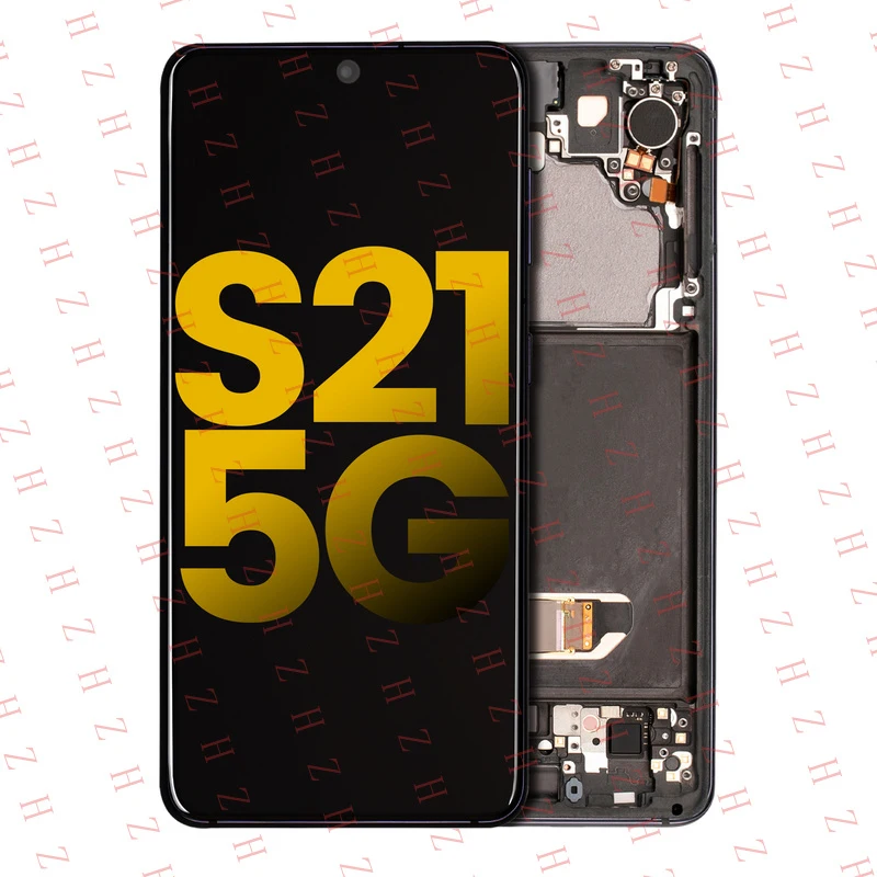 U+ Replacement OLED Assembly With Frame For Samsung Galaxy S21 5G (Phantom Gray)