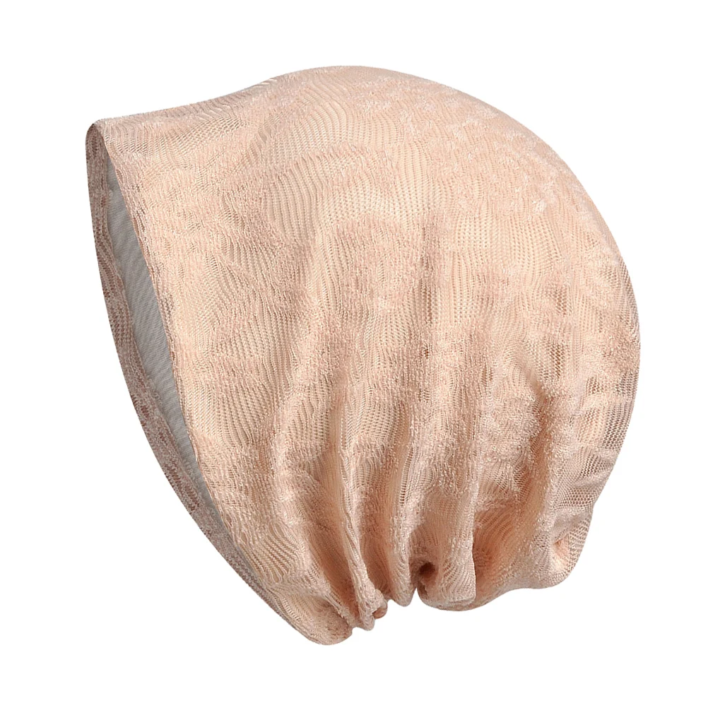 

1pc Lace Maternity Hat Lightweight Breathable Nursing Sleep Head Wrap Pregnant Women Confinement Apricot Spring Summer Solid