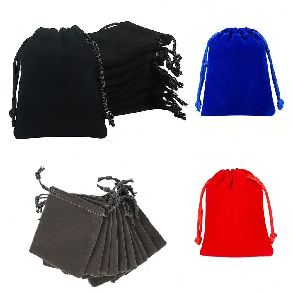

10x8cm Jewelry Packaging Velvet Pouch with Drawstring, Ideal for Bracelet, Necklace, Earrings, Key Chain,Gift Wrapping