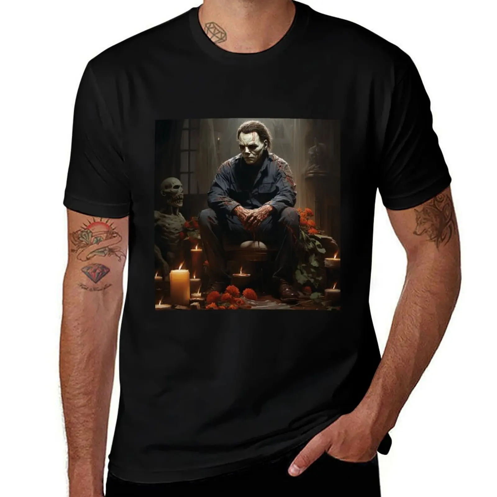 Halloween Theme Michael Myers T-Shirt Blouse quick-drying anime tshirt T-shirt men