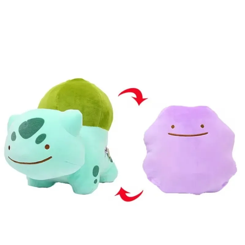 Anime Pokemon Kawaii Dolls Soft Reversible Pillow Cushion Transform Lunch Break Pikachu Bulbasaur Stuffed Plush Dolls Toys Cute