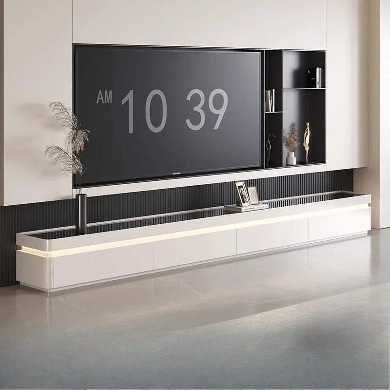 Mueble de TV moderno para sala de estar con almacenamiento, mueble de TV esquinero con almacenamiento, mesa para televisor estilo rústico, muebles para el hogar