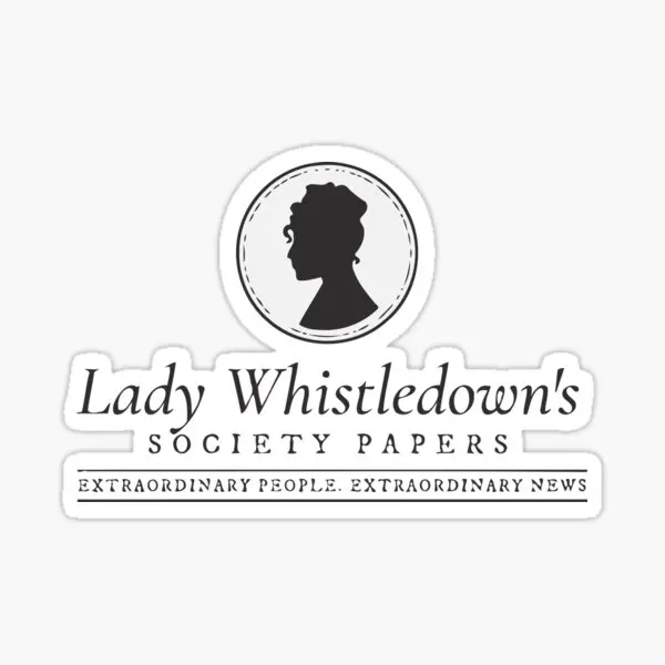 Lady Whistledown Is Society Papers 5PCS Stickers for Stickers Water Bottles Cute Decorations Cartoon Anime Kid Funny