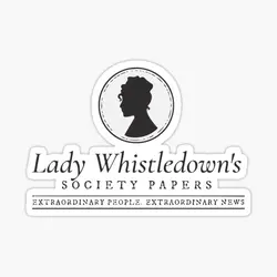 Lady Whistledown Is Society Papers 5 pezzi adesivi per adesivi bottiglie d'acqua decorazioni carine Cartoon Anime Kid Funny