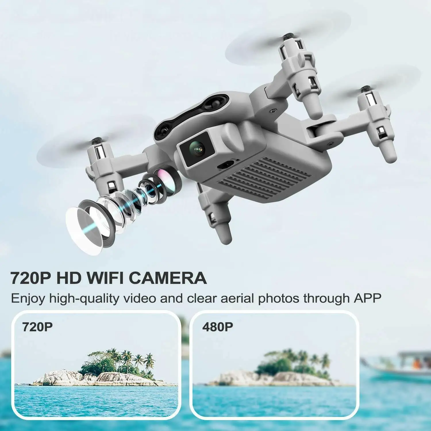 4D-V9 Drone with 1080P HD Camera Unmanned Aerial Vehicle FPV Mobile Remote Control for Kids Live Video RC Quadcopter for Adults Beginners Toys Gifts,Altitude Hold, Waypoints Functions,One Key Start,3D Flips,3 Batteries,