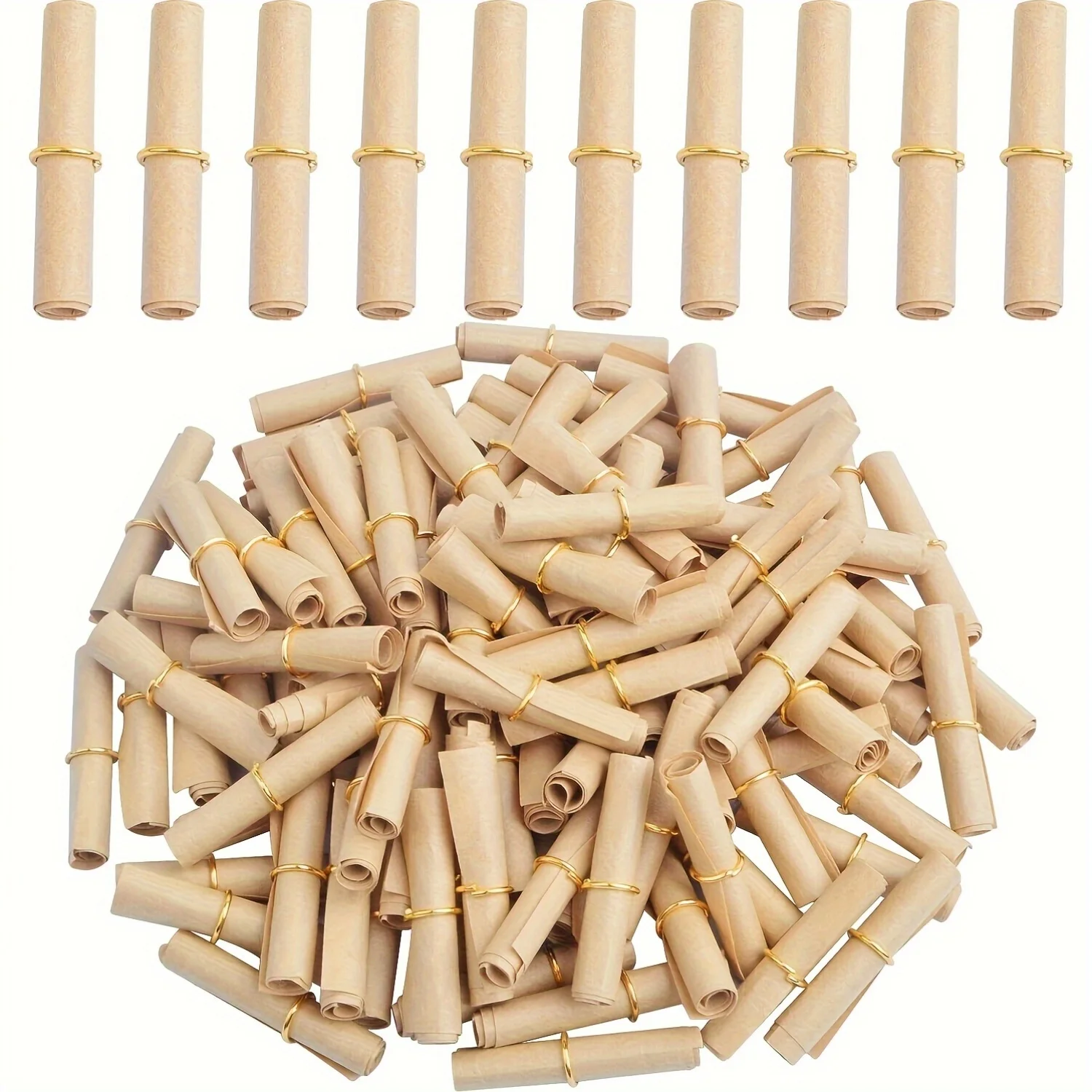 مخطوطات ورقية عتيقة - أوراق رسائل صغيرة محظوظة قابلة للكتابة، لفات ورق حرفية مصنوعة يدويًا، لحفلات الزفاف، وأعياد الميلاد، والحفلات