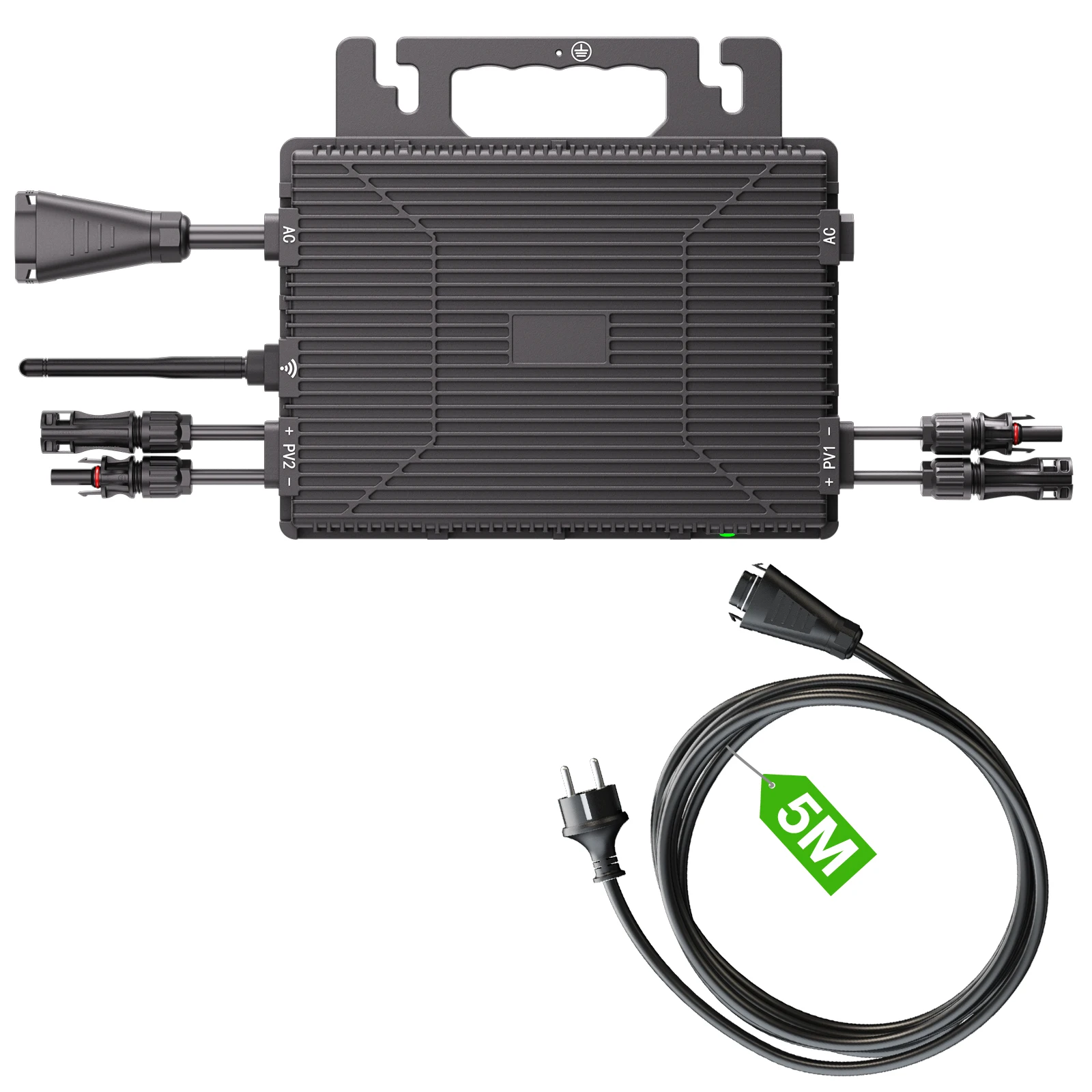 800W Solar-Netzwechselrichter Wasserdicht IP67 MPPT DC25-55V PV-Eingang AC184V-253V Ausgang für 30V 36V Solarmodule
