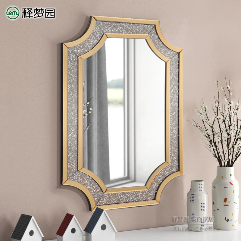 Toilet bathroom vanity mirror European neoclassical entrance decorative  wall dressing  2132