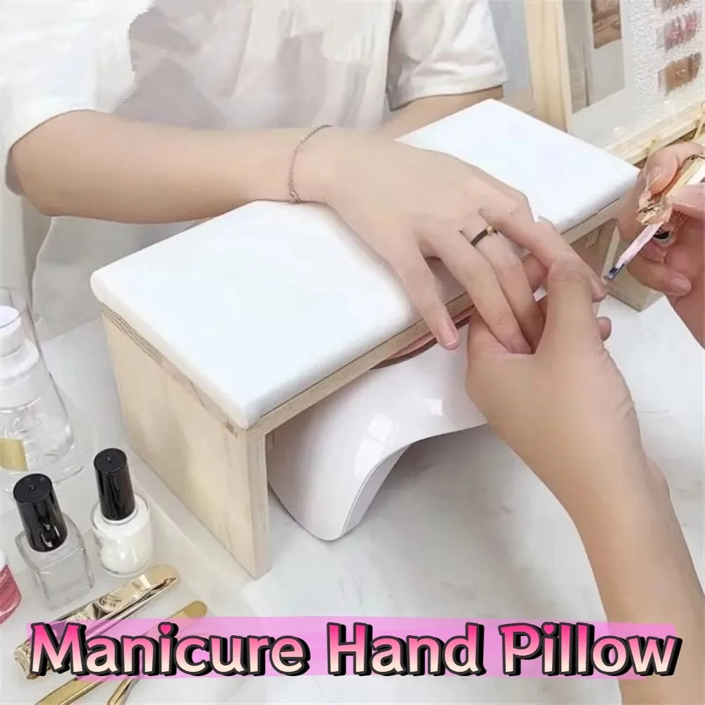 

Non-slip Manicure Hand Pillow Wood Stand Ergonomic Nail Arm Rest Cushion Comfortable Hand Support Soft Nail Pillow Nail Art Tool