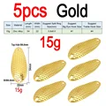 15g 5pcs Gold