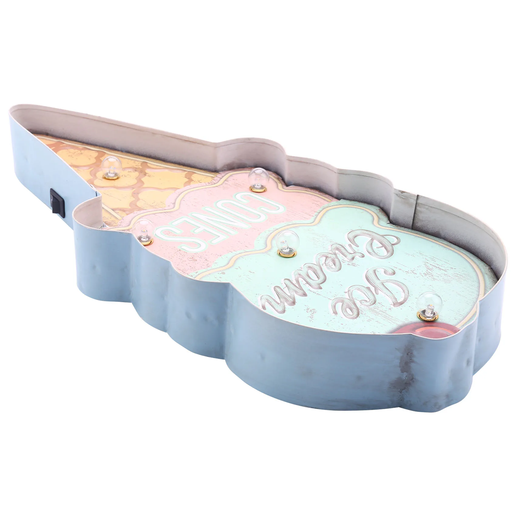 

RALCA-Ice Cream Signs Винтаж Кафе Магазин Декоративный Неоновый Свет Домашний Декор Металлическая Тарелка Для Стены Ретро Кофе Табличка