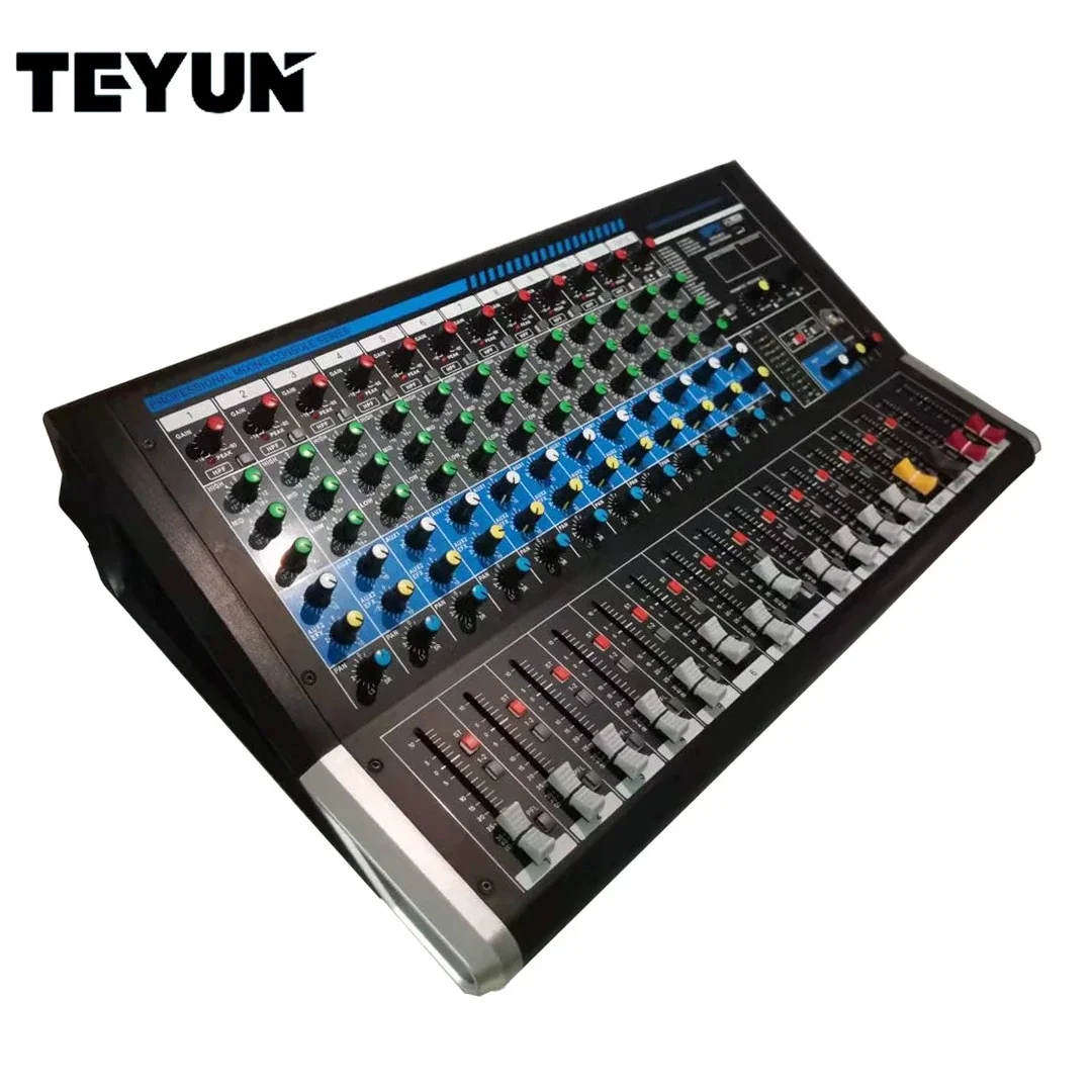 Teyun e12 grande aplicação de interface de áudio de placa de som profissional de 12 canais reparar perfeitamente o som para desempenho para dj