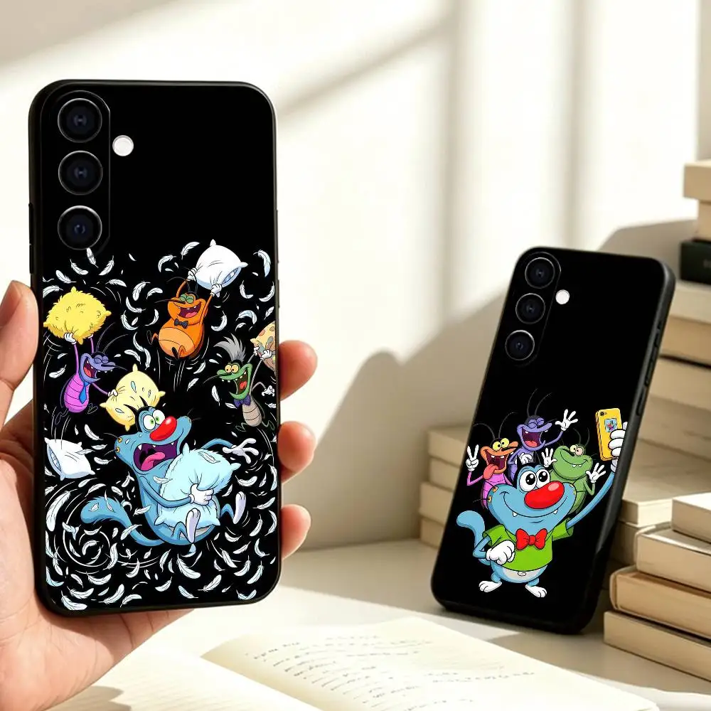Cat Oggy and the Cockroaches-Es  Phone Case For Samsung Galaxy A73,A72,A71,A70,A53,A52,A51,Others Soft Black Cover Gift
