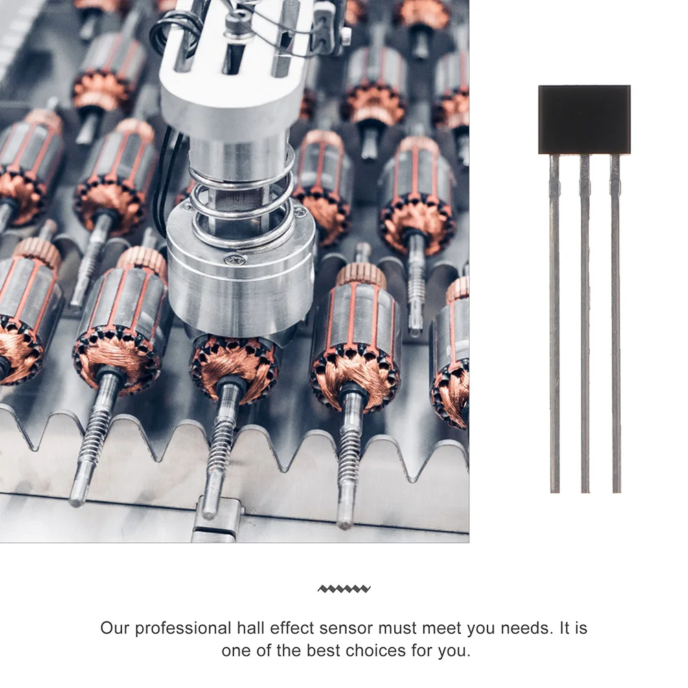 

20pcs Hall Effect Sensor Replacement 3 Pins High Temperature Resistant Compact Easy Installation Industrial Automotive Robotics