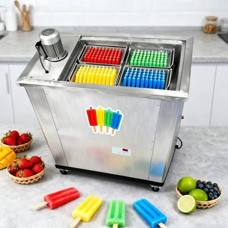 Automatic popsicle machine, commercial ice cream stick maker, for juice milk popsicles