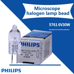 PHILIPS 5761 – lampe de microscope à polarisation 6v 30w, ampoule à quartz halogène, lampe chirurgicale sans ombre G4, 3 pièces