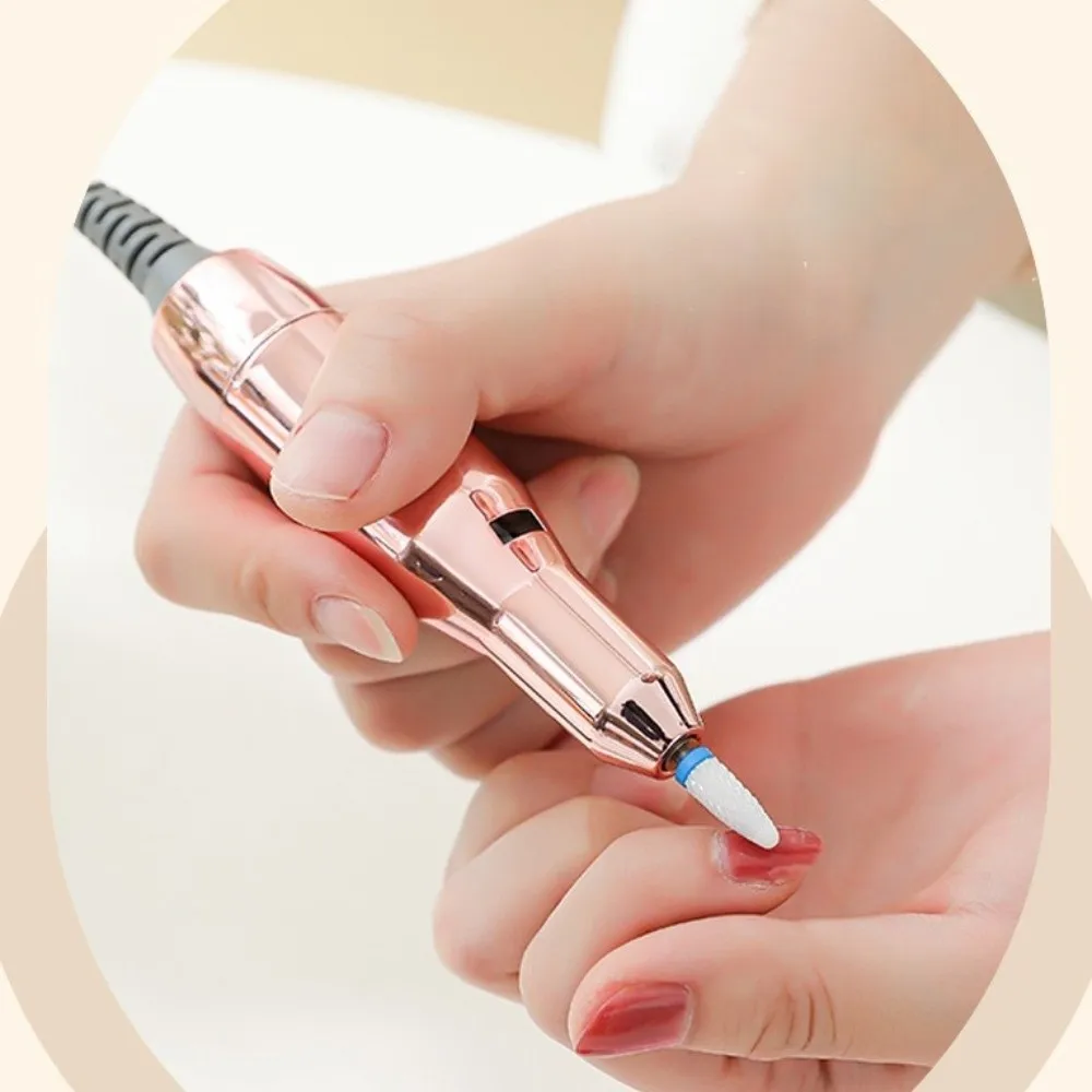 1Set Rechargeable Nail Drill Machine 40 Adjustable Speeds Portable Electric Nail Grinder High Speed