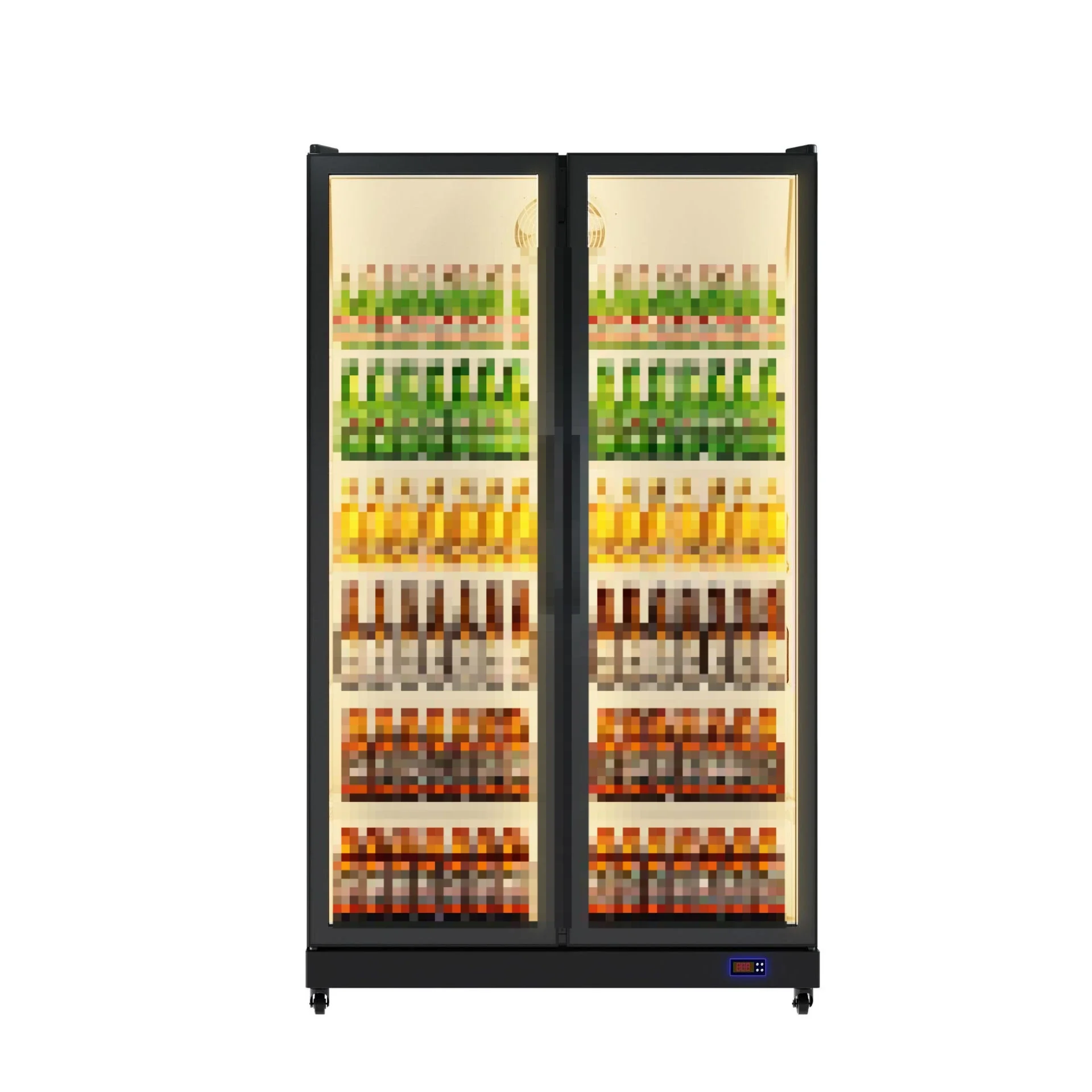 

Large capacity beer cabinet single and double door vertical supermarket Shiduo convenience store freezer refrigerated fresh
