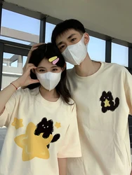 Honeymoon Couple Outfits Dating korean reviews many clothes 한국인 후기 많은 옷 Summer Spring Print couple Tshirt Tee