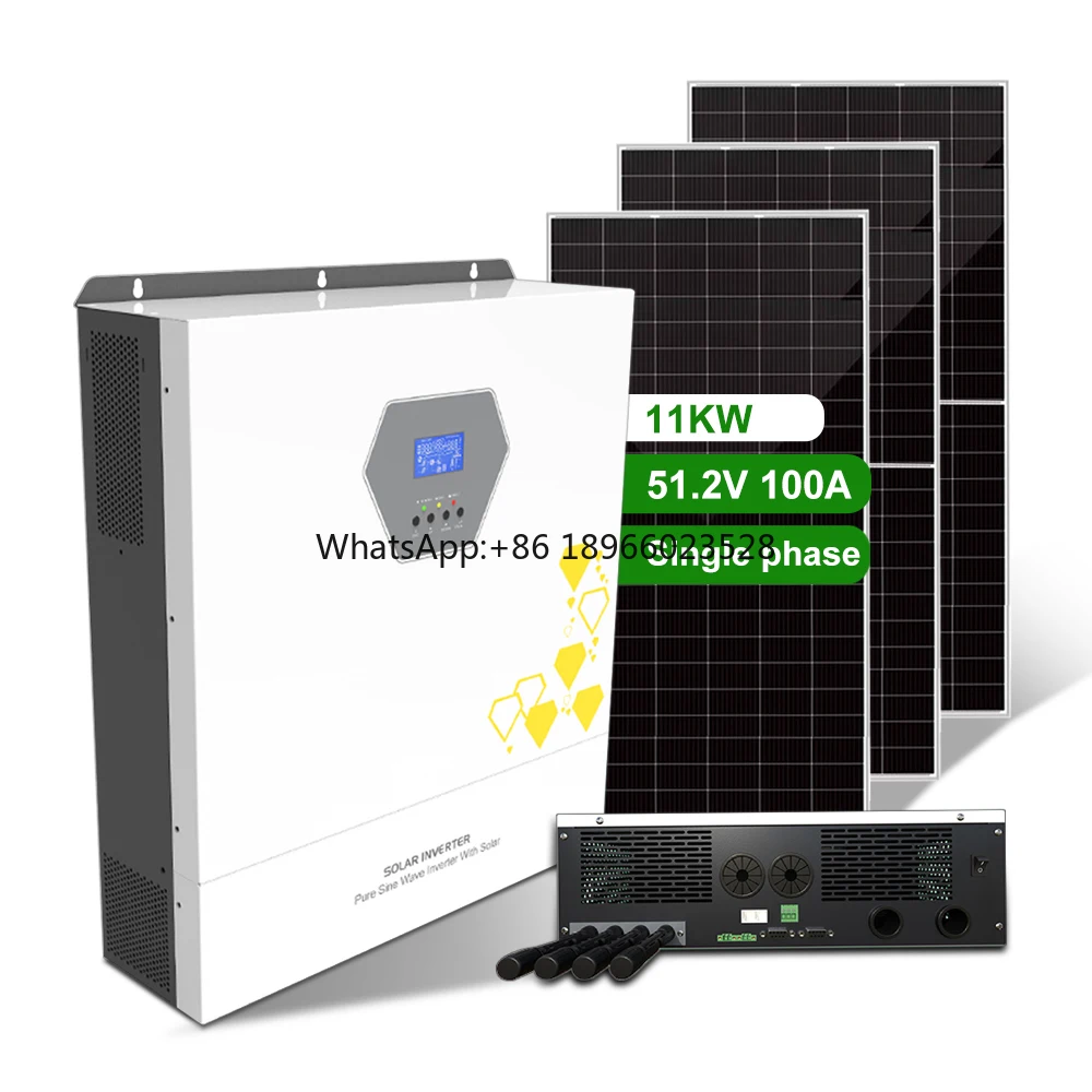 Home 11kw 48 Volt Split Phase Low Frequency Mppt Hybrid Off Grid Solar Inverter