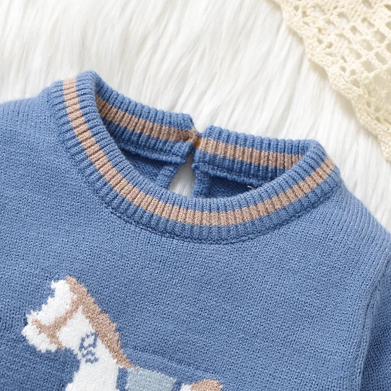 Newborn Boys Sweaters Jumpsuits Clothes 0-9m Spring Autumn Winter Infant Toddler Kids Overalls Baby Rompers Long Sleeves Knitted