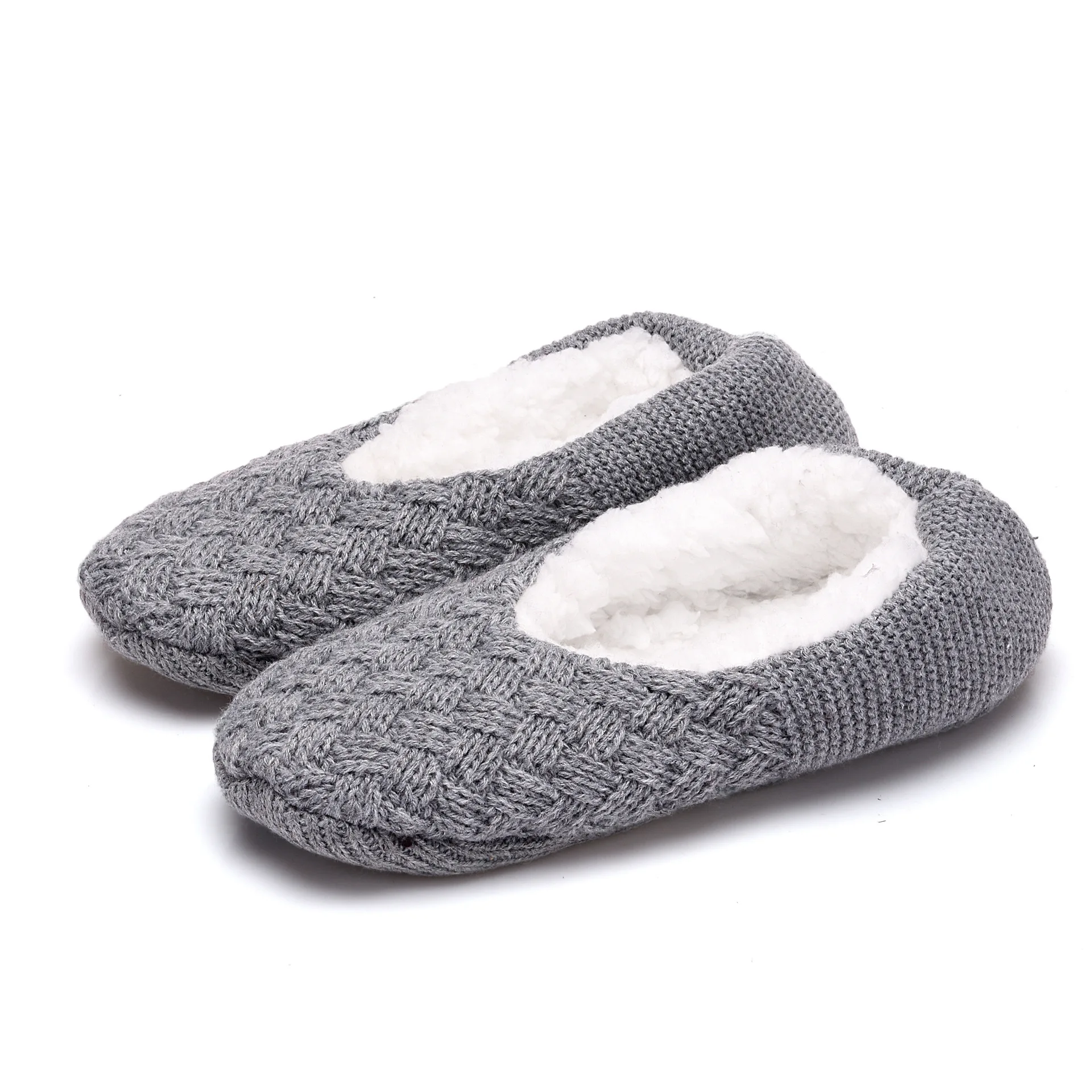 

Non-Slip Grip Sock Slipper Indoor Woolen Fleece Floor Women Keep Warm Winter anti-slip Adults Thickened Home Shoe 8W107