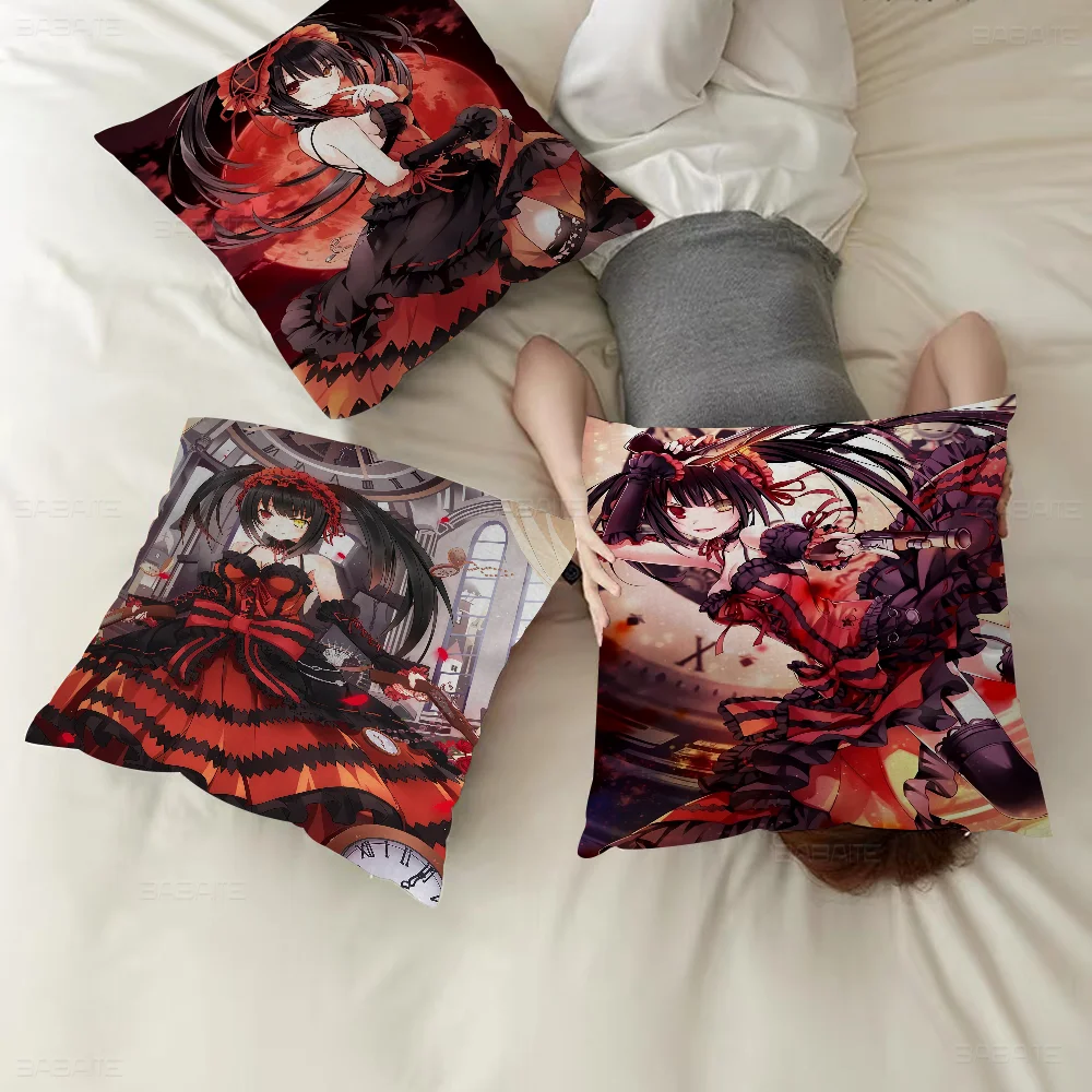 

Tokisaki Kurumi Cushion Cover Car Throw Pillow Case For Sofa Car Christmas Gift 40x40cm 45x45cm