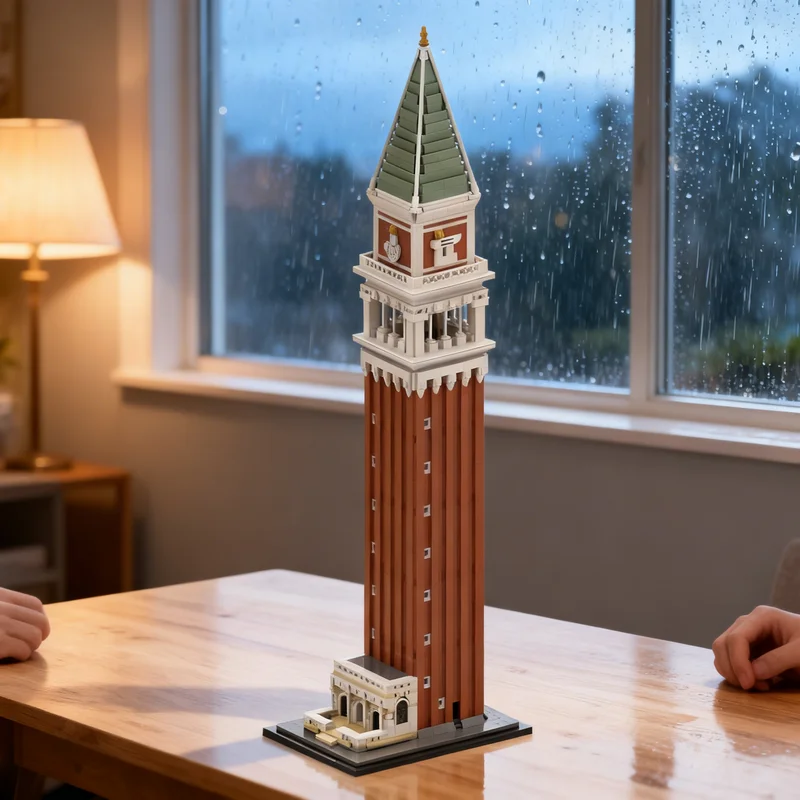 

2689 деталей MOC: Архитектурная модель Соборной башни Святого Марка, конструктор, креативный подарок, декор для демонстрации, сборная модель премиум-класса для взрослых и детей