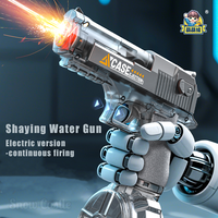 Electric Grey Water Gun Rechargeable Automatic Spray Gun Toys Capacity Range Up to 32 FT Range for Adults & Kids - Blue