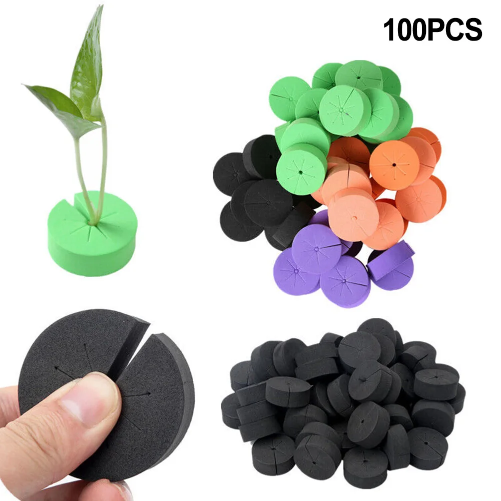 100Pcs 48mm DgdfgdsgdsgfsdfgdsagHydroponic Planting Cotton Neoprene Collars For Hydroponics System Garden Root Planting Supplies