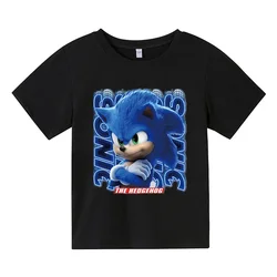 Nuovo cartone animato vestiti carini estate bambini ragazzi Sonic 2 t-shirt stampata manica corta neonate t-shirt Sonic Cotton manica corta