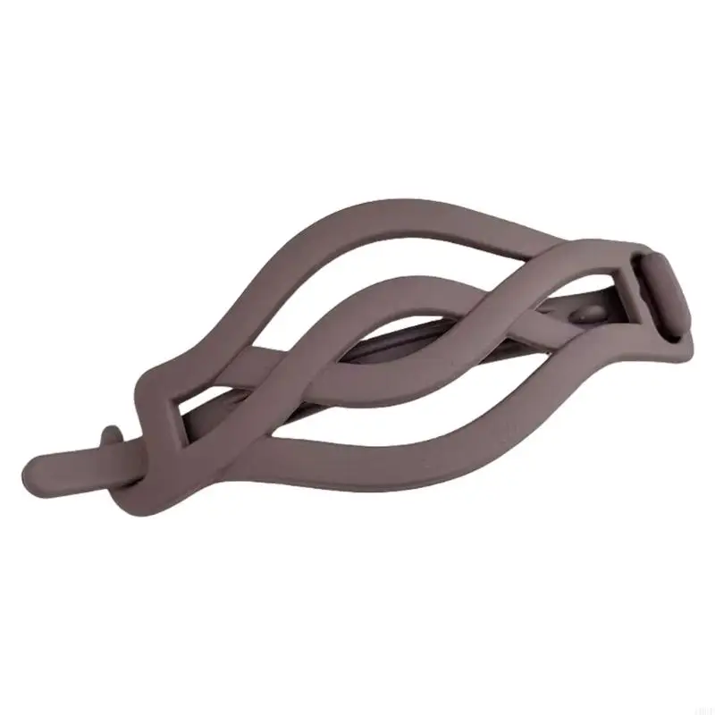 Fashionable Wide Hair Barrettes Unique Brown Clamp Hairpin Hair Clip Stylish Wide Hair Accessory Casual Use