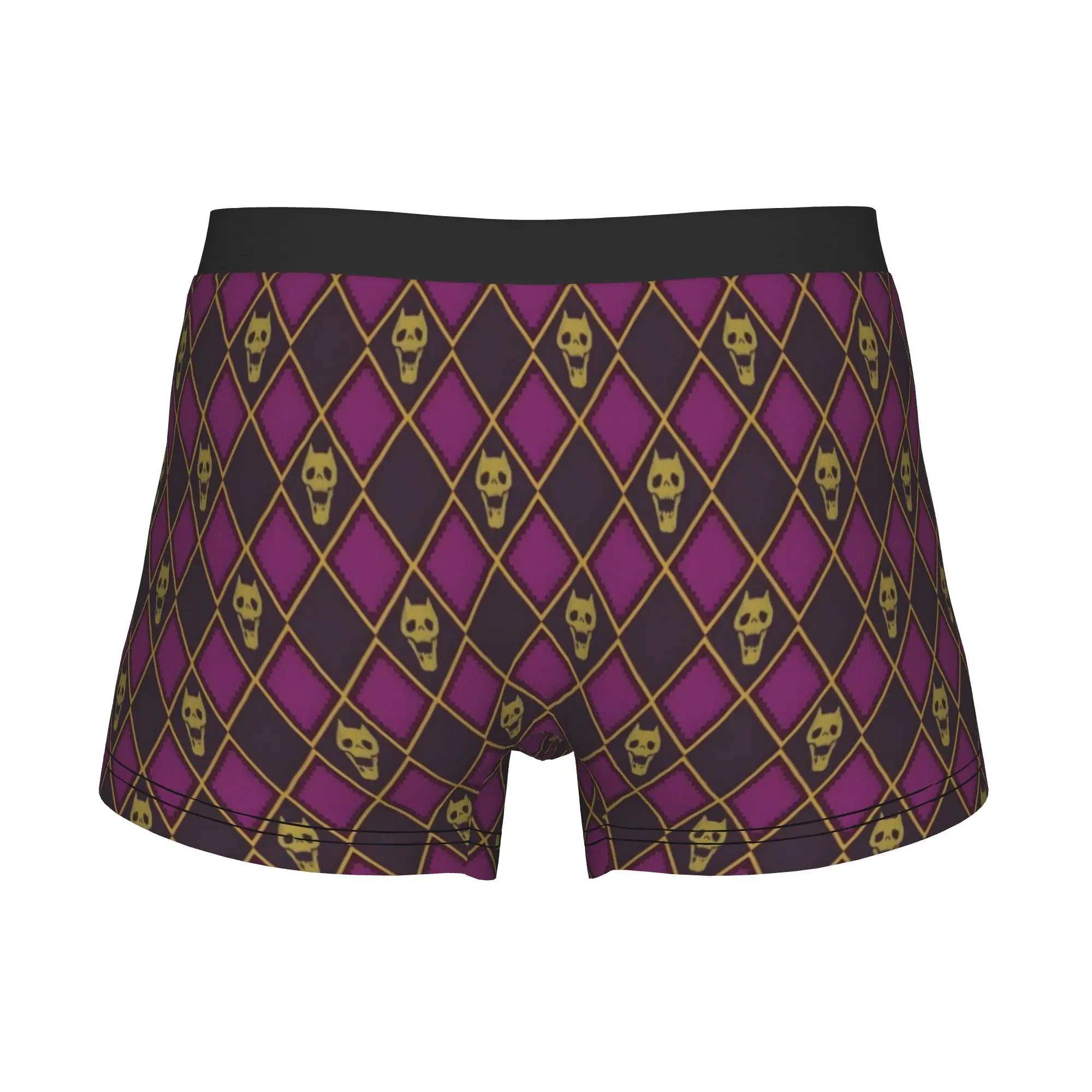 Male Novelty Bizarre Adventure JoJos Purple Underwear Yoshikage Kira Calavera Boxer Briefs Soft Shorts Panties Underpants