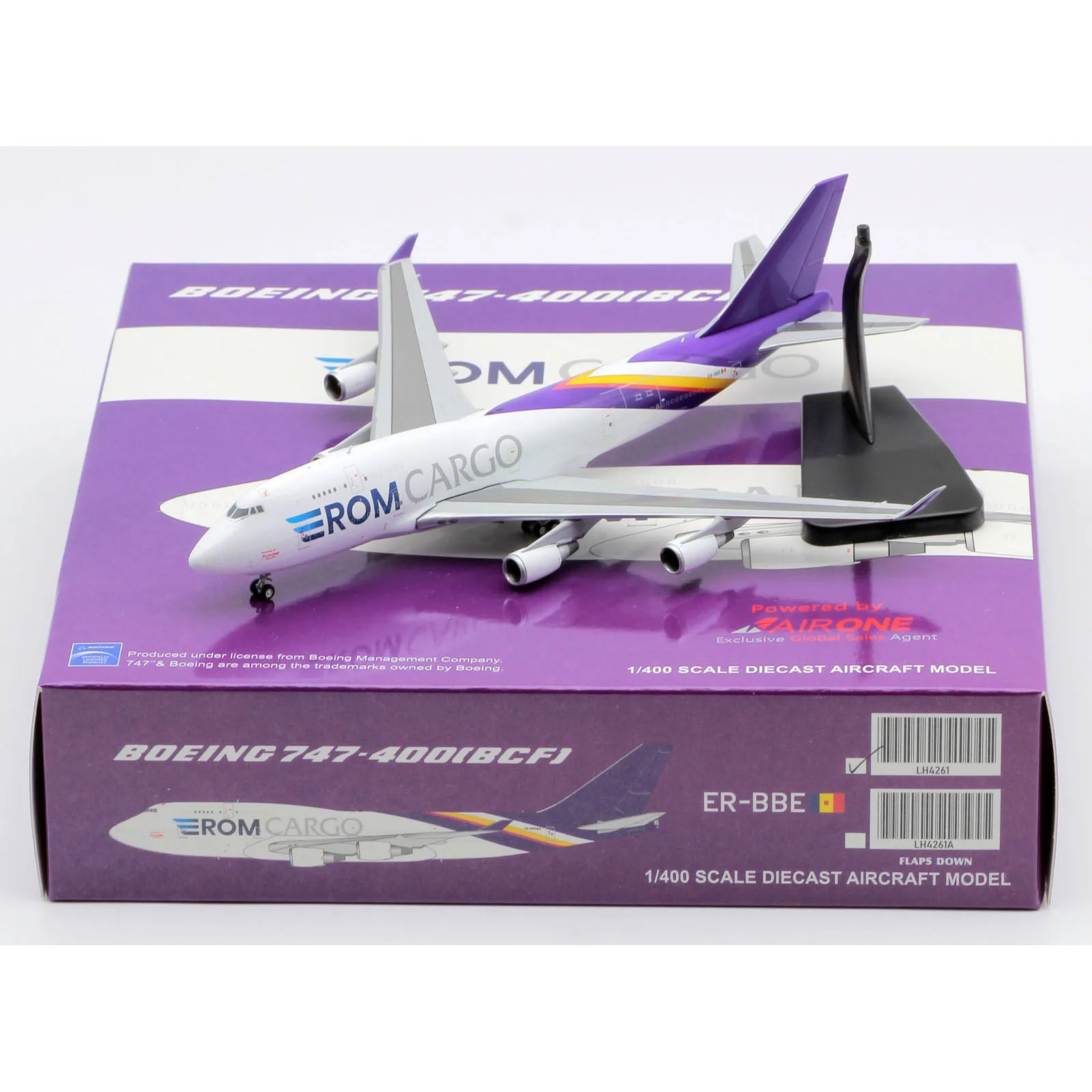 LH4261 Alloy kolekcjonerski samolot prezent JC Wings 1:400 Aerotranscargo Airlines Boeing B747-400(BCF) Diecast Model samolotu ER-BBE