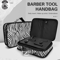 Beauty Makeup Tool Large Capacity Carrying Box Salon Barber Bag Fashion Zebra Stripe Case Hairdressing Storage Bag accessory