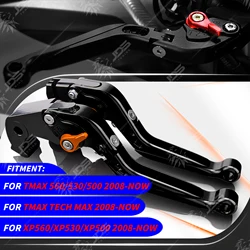 JDSTUNING For Yamaha TMAX 560/530/500/TECHMAX/XP560/XP530/XP500 2008-NOW Clutch Brake Lever Set Adjustable Folding Handle Levers