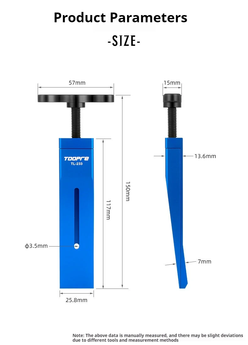 TOOPRE Mountainbike Öl Scheibe Kolben Reset Werkzeug Rennrad Bremssattel Hydraulische Klemme Reset – Detail 13