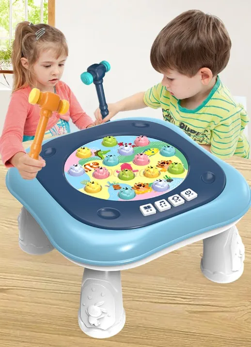 Hitting the Ground Mouse Children's Toy Puzzle, Multi functional 1 to 3 Year Old Early Education Baby Music Knocking