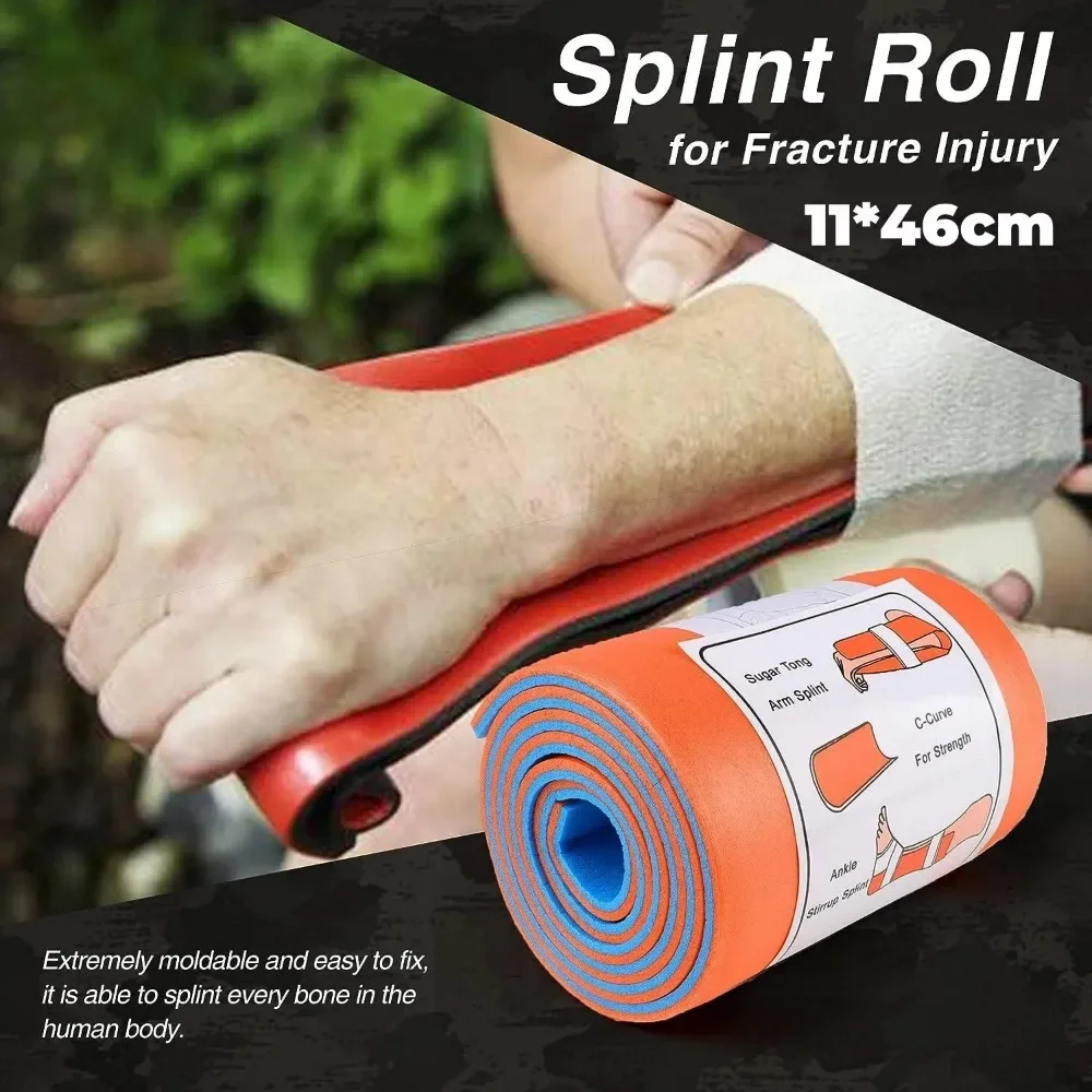 First Aid Universal Aluminum Splint Roll Medical Survival Polymer for Fixture Bone Emergency Kit Outdoor Travel Fracture Splint