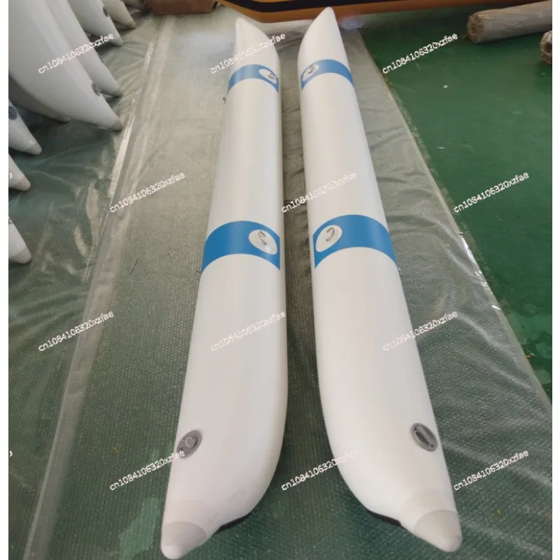 Thickened inflatable pontoon water bicycle catamaran net boat anti-collision airbag fishing raft fishing platform