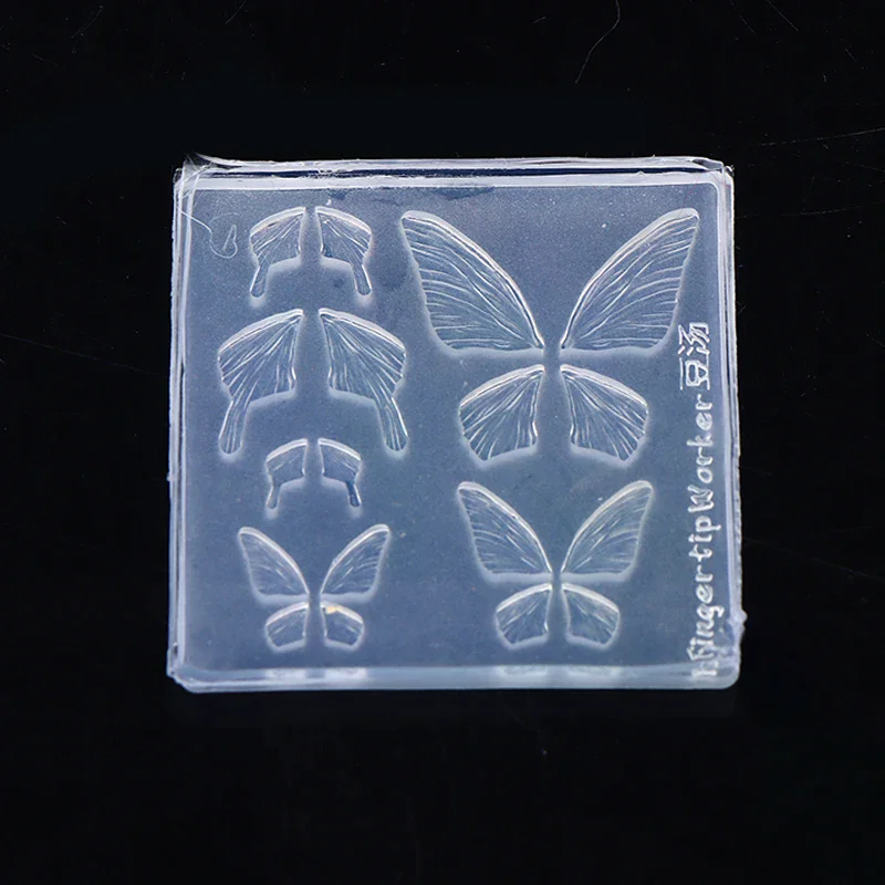1Pcs 3D Silicone Nail Mold Butterfly Mould Stamping Plate Nails Stencils DIY UV Gel Nail Carving Mold