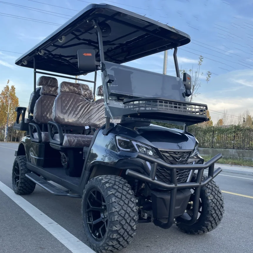 High Quality Utility Vehicle 6 Seater Adult Club Electric Golf Cart 72V Lithium Battery New Energy Electric Four-Wheel Vehicle