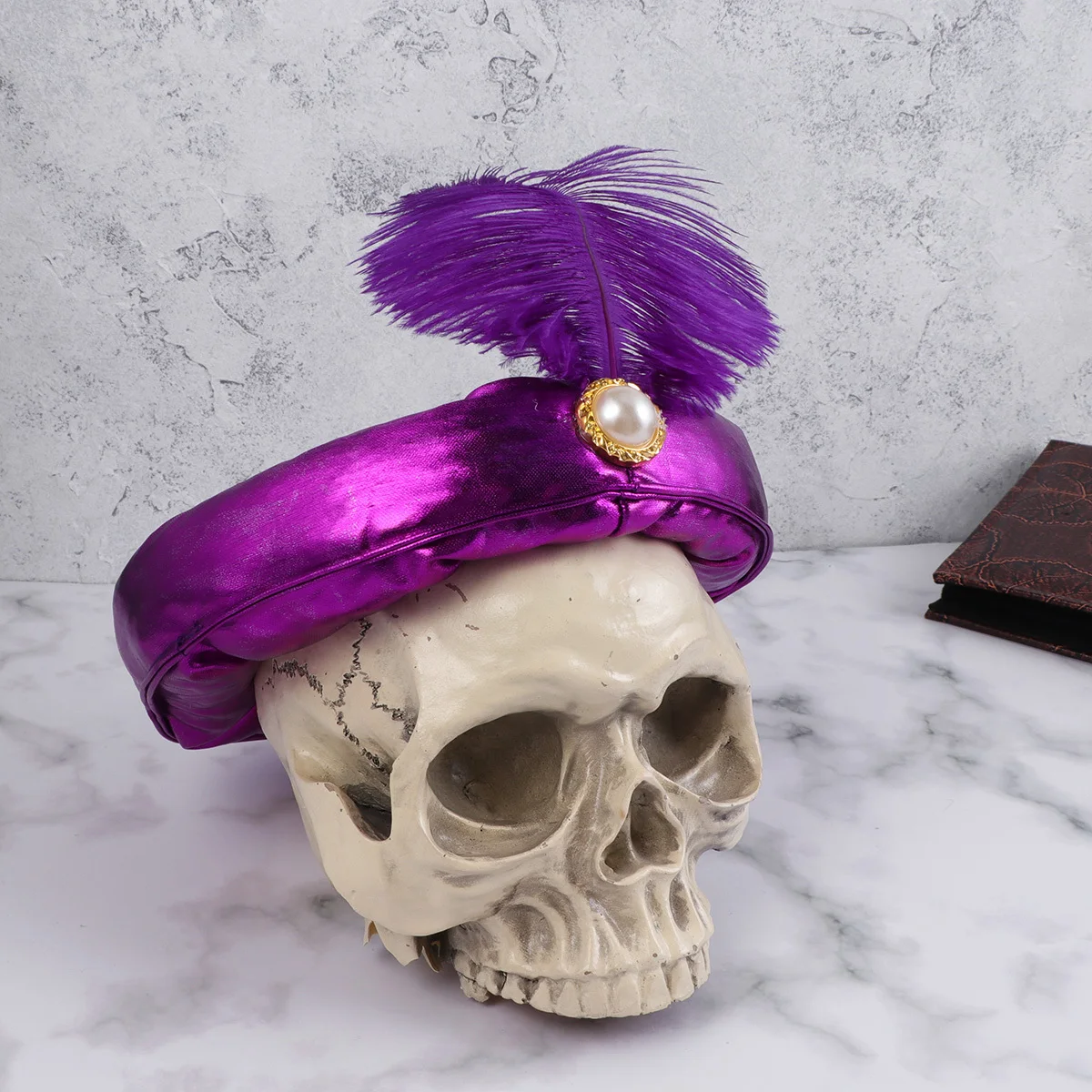 Halloween Könige Hut Indischer Prinz Hut Lila Arabische Kopfbedeckung Cosplay Partyzubehör Niedliches Rollenspiel