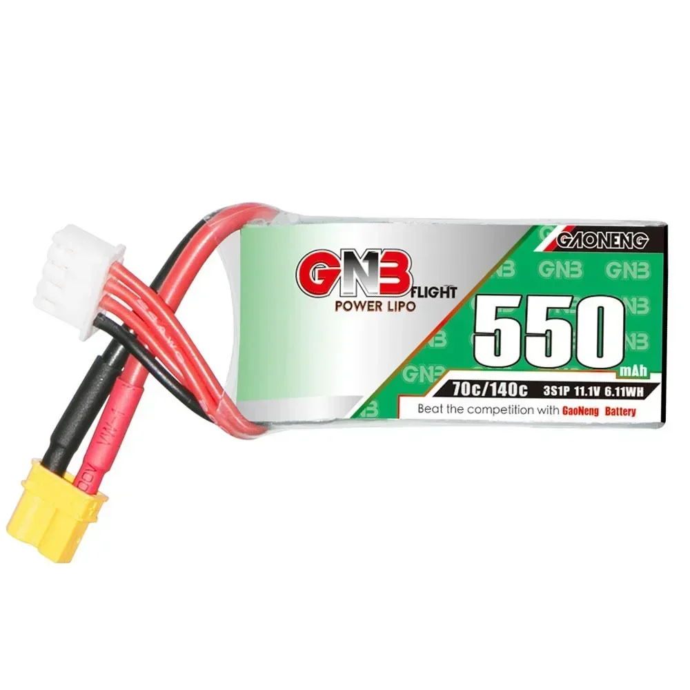 GNB 550mAh 3S 11.1V 70C/140C แบตเตอรี่ Lipo สําหรับ Torrent 110 RC เฮลิคอปเตอร์ Quadcopter FPV Racing Drone อะไหล่ 2S แบตเตอรี่