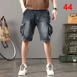 Plus Szie 44 Denim Shorts Men Summer Jeans Shorts Baggy Cargo Shorts Fashion Streetwear Short Pants Male Big Size