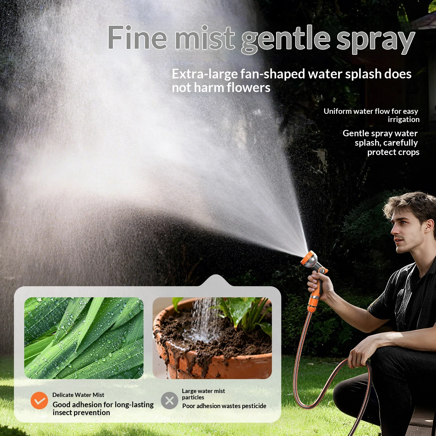 

Gardening Water Gun Nozzle Sprinkler Pipe Greening Vegetable Garden Flower Watering 물총 고압 워터 건 Hose Spray Gu물호스 분사기