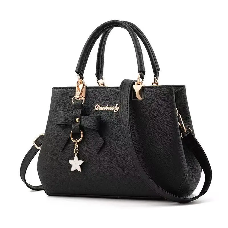 New Korean version trendy autumn and winter bow women's bag portable shoulder bag messenger bag killer bag mother bag large capa image 5