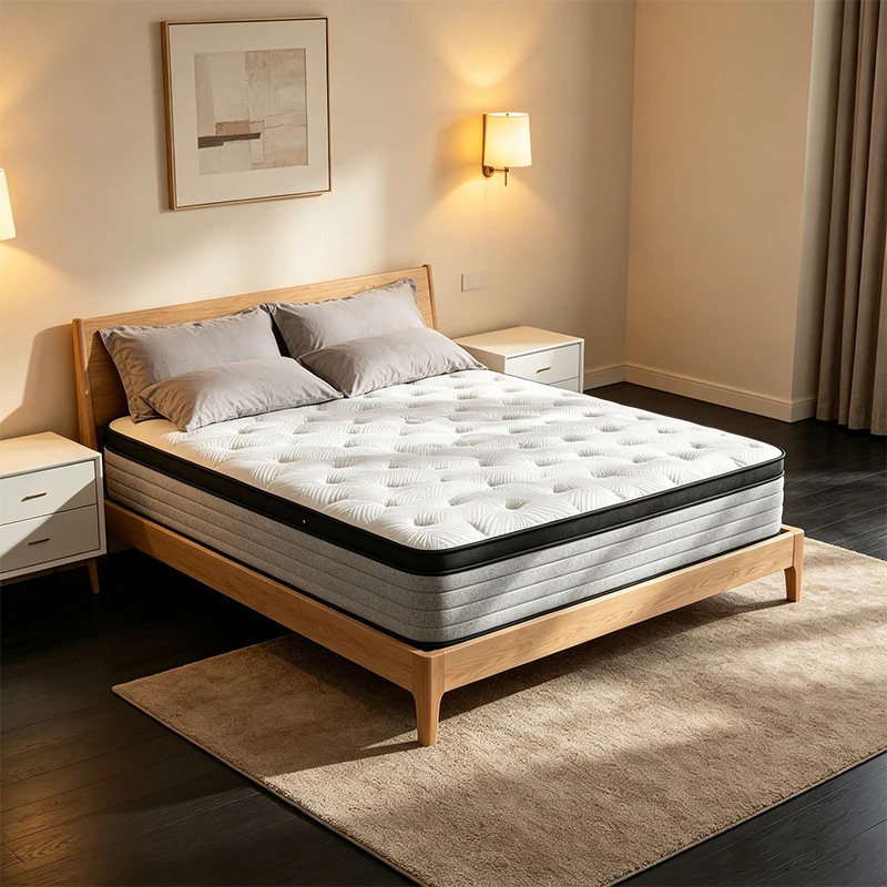 12 Inch Modern Hybrid Mattress With Memory Foam & Individual Pocket Springs Queen Size In A Box For Bedroom Apartment Hotel Use